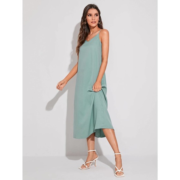 Solid Cami midi Dress black - Picture 8 of 11